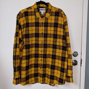 Amazon Essentials Yellow Plaid Flannel XL